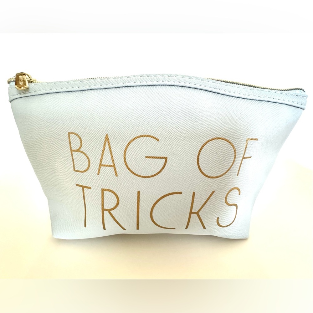 Powder Blue & Gold Ruby & Cash Brand  “Bag of Tricks” Cosmetic Bag/Travel Pouch